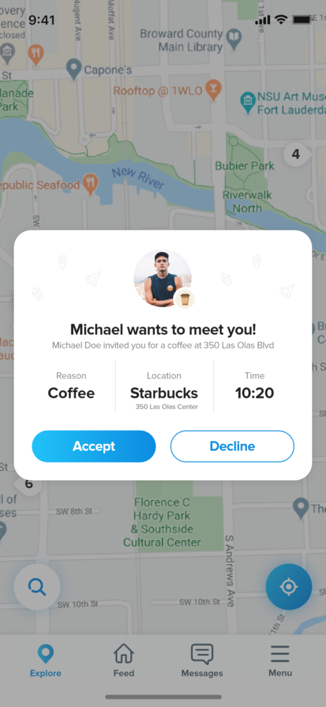 Your friend receives a request